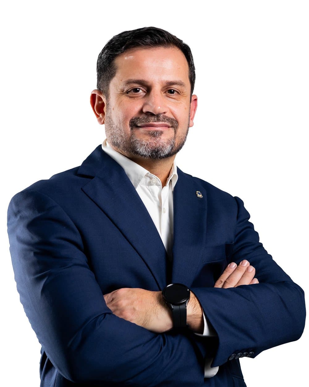Retrato editorial en blanco y negro de Blaz Robertti, CEO de Robertti Academy